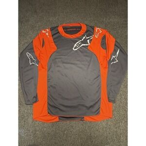Alpinestars Racer Hoen Gray/Orange MX Off-Road Jersey Men's Large